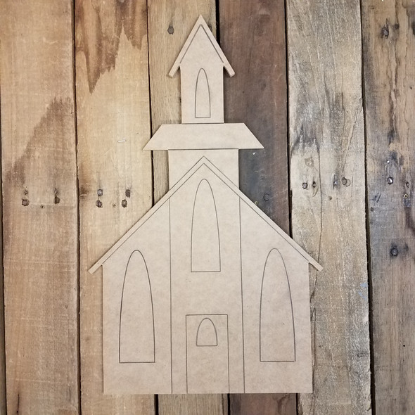 Wooden Country Church Wall Art