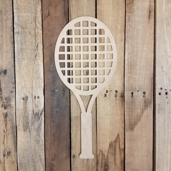 Tennis Racquet Unfinished Wooden Sport Shape Wood Craft