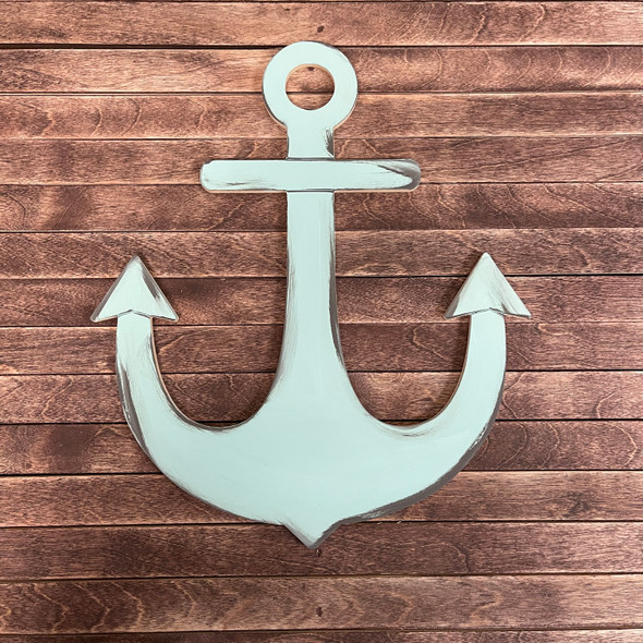 Decorative Nautical Anchor, Unfinished Wood Cutout, Paint by Line WS