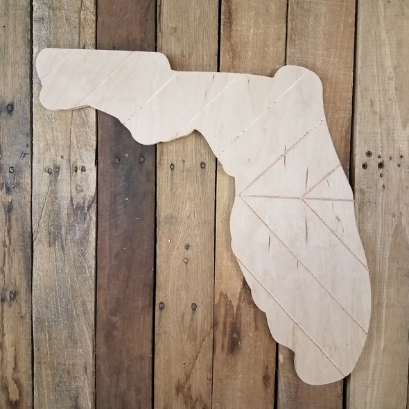 Florida Bohemian Pattern Pine State, Unfinished Paint by Line WS