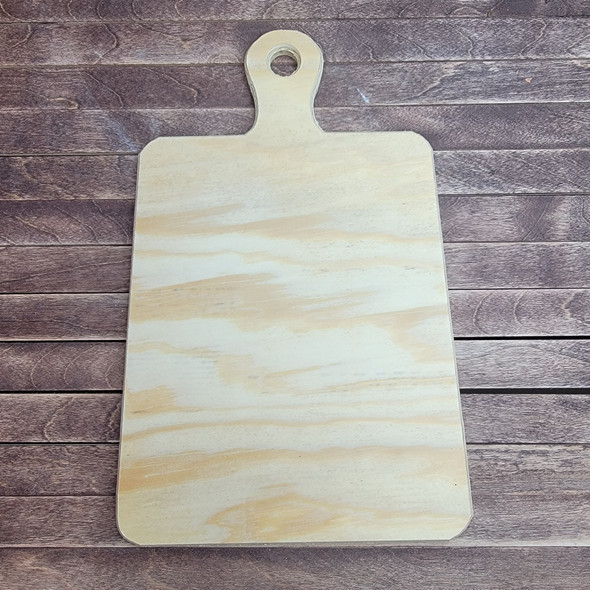 Pine Charcuterie Bread Board Paddle Design, Unfinished Wood Craft Shape WS