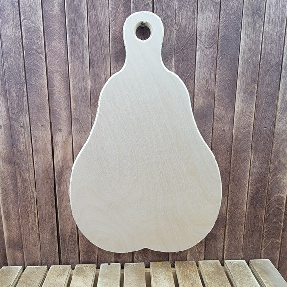 Pear Shape Bread Board Design, Unfinished Wood Cutout WS