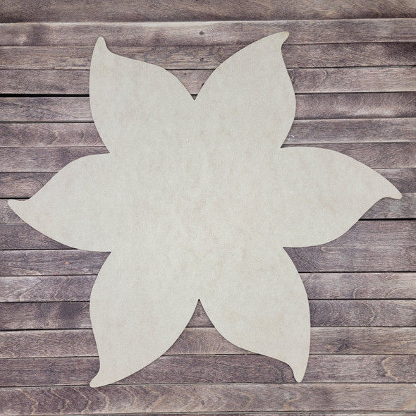 Layered Poinsettia Flower 2 Piece Set, Unfinished Wall Art WS