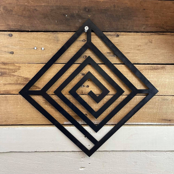 Unique Boho Style Wall Décor, Diamond Shape Unfinished Wood Cutout