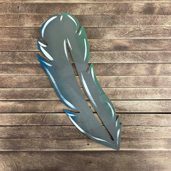 Decorative Feather Cutout, Wooden Shape Unfinished Cutout, Paintable MDF Craft 
