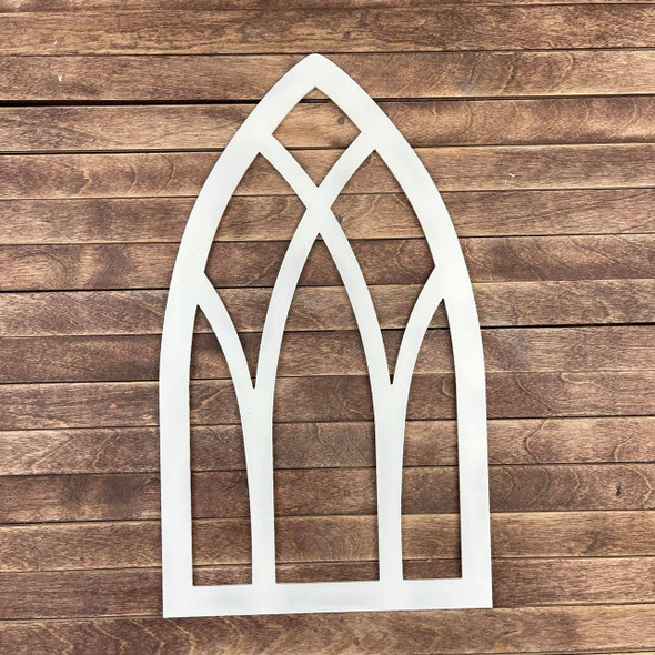 Cathedral Art Pattern, Wooden Craft Shape, Paintable MDF Craft