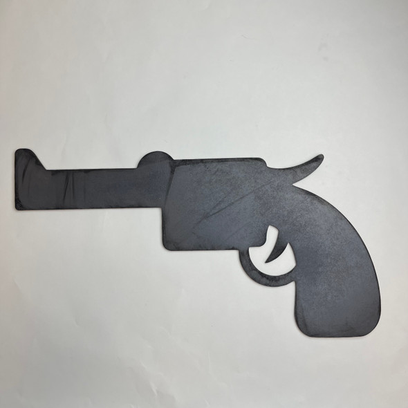 Western Revolver, Wood Craft Cutout Paintable MDF Design