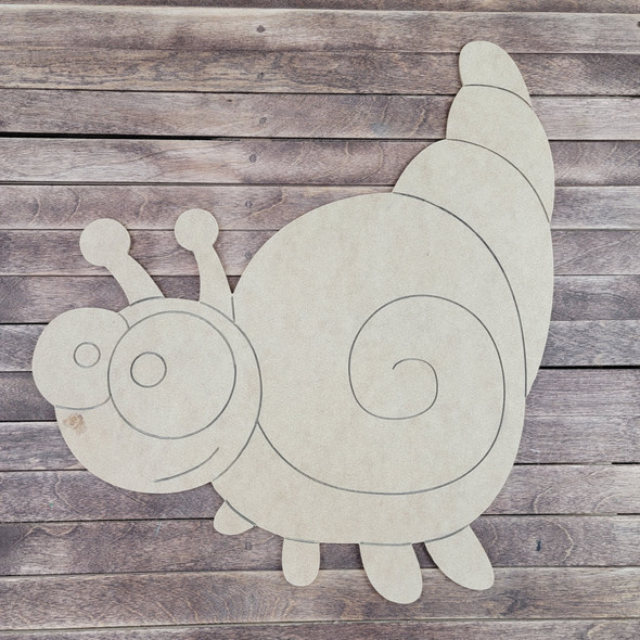 Snail Shape, Paint by Line ,Wood Craft Cutout WS