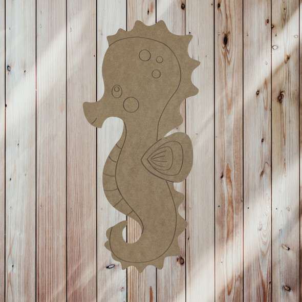 Cartoon Sea Horse,  Unfinished Craft, DIY Art, Paint By Line, WS