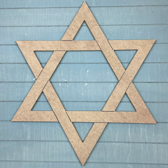 Star of David, Paint by Line, Christmas Craft Shape