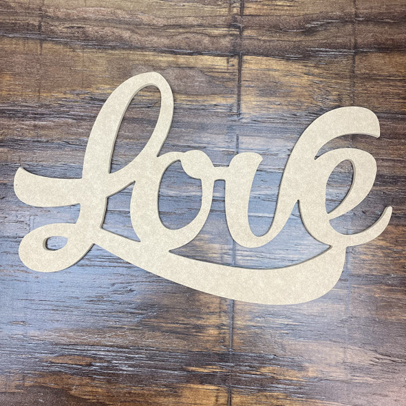 Love Script Word, Unfinished Craft Project WS