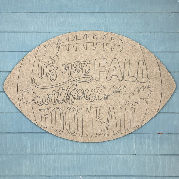 Fall Football, Unfinished Wooden Cutout WS