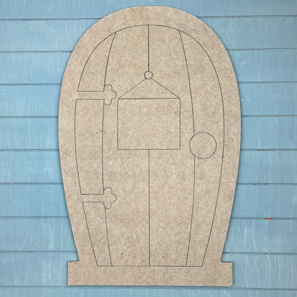 Fairy Door C, Paint by Line, Unfinished MDF Craft Shape WS