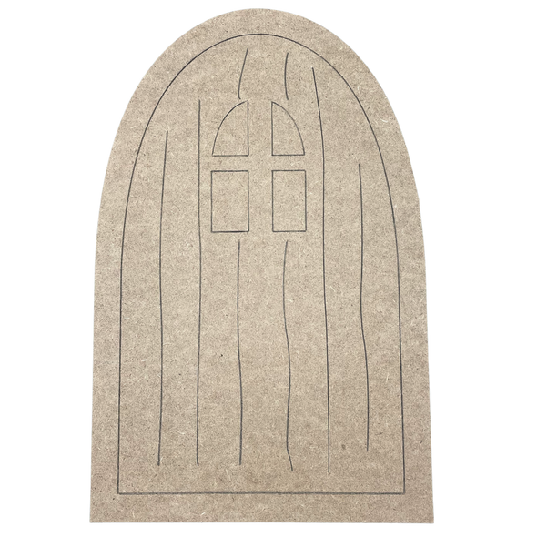 Fairy Door A, Paint by Line, Unfinished MDF Craft Shape WS