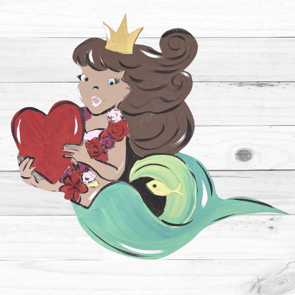 Valentine Mermaid, Unfinished Craft, DIY Art WS