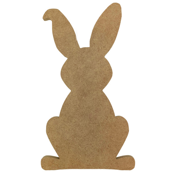 Easter Bunny with Bent Ear, Unfinished Easter Craft Shape, WS