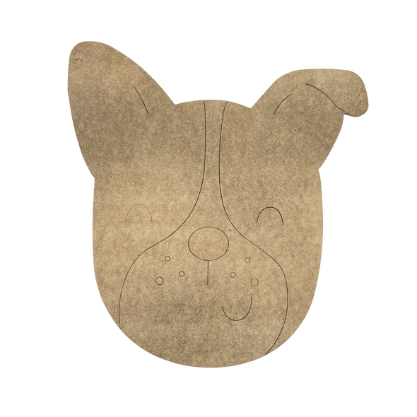 Puppy Dog with Engraving, Unfinished Craft Shape