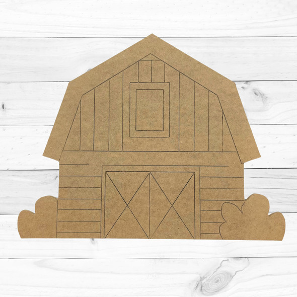 Kids Barn Craft Shape, Summer Craft Shape, Unfinished Craft Shape