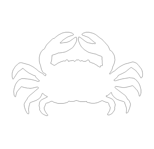 Beach Crab Summer Shape, Unfinished Wooden Craft Cutout WS
