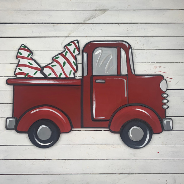 Finished Christmas Tree Vintage Truck