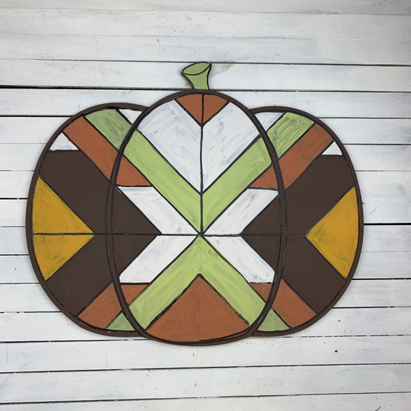 Boho Pumpkin 2, Paint by Line, Thanksgiving Shape, Unfinished Craft Shape, WS