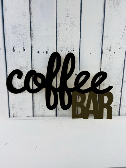 Coffee Bar Words Wall Art,  Craft Shape