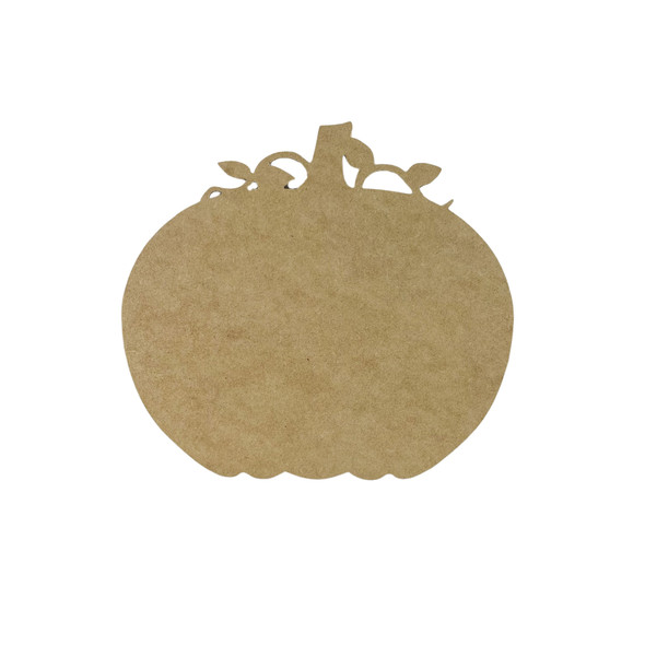 Unfinished Fall Pumpkin with Curly Vine