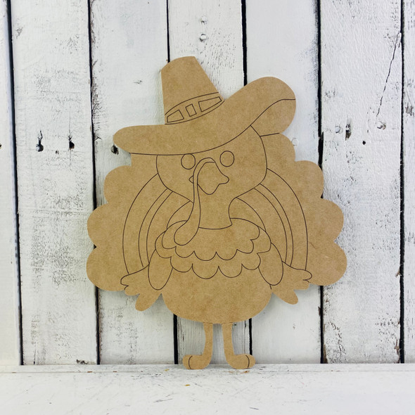 Unfinished Turkey with Pilgrim Hat