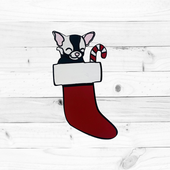 finished Chihuahua in Stocking