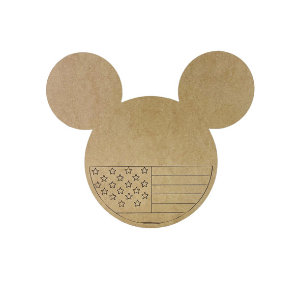 Unfinished Fourth of July Mouse Head
