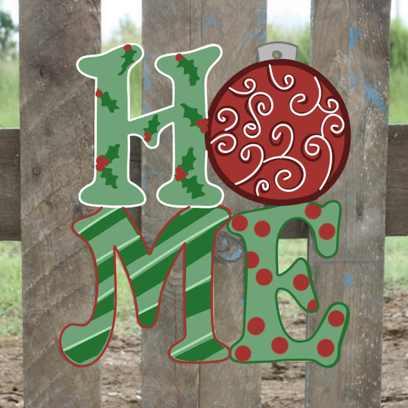 Home Christmas Ornament Sign WS