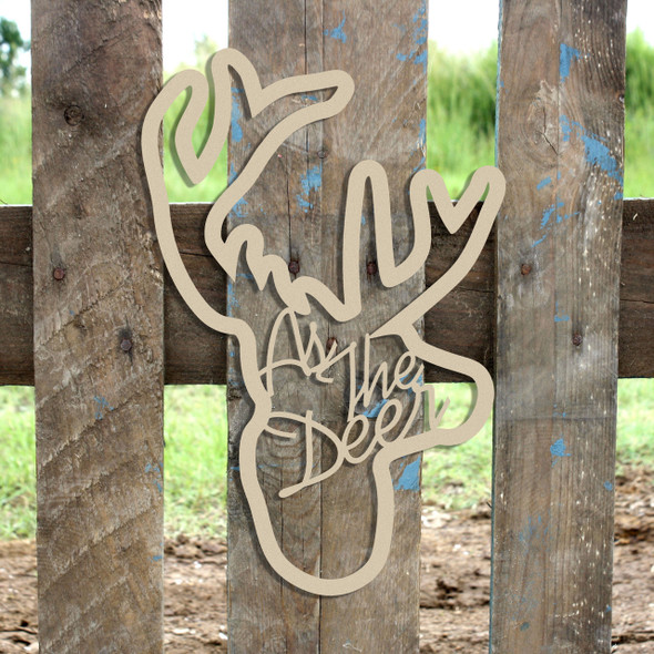 As the Deer Shape Framed Monogram Wooden (MDF) Cutout - Unfinished  DIY Craft WS