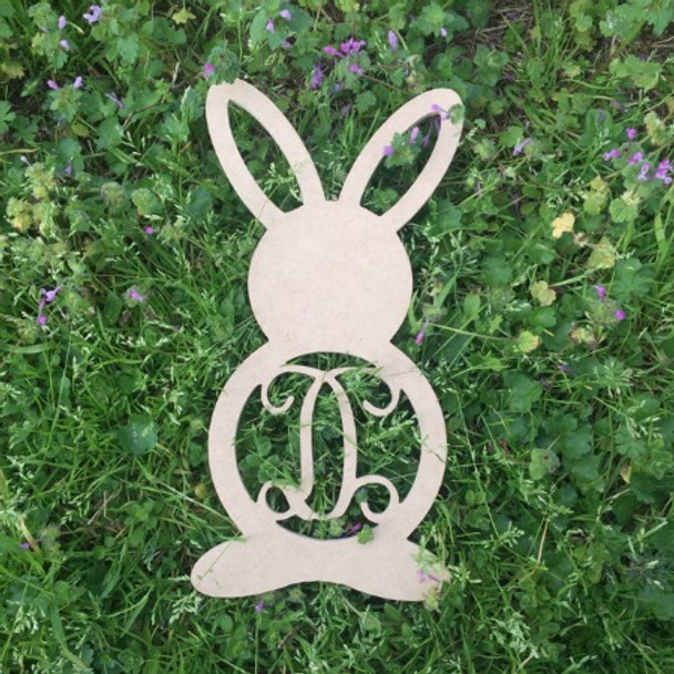 Rabbit With Earholes Letter Monogram WS