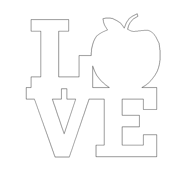 Rockwell Love With Apple Sign WS