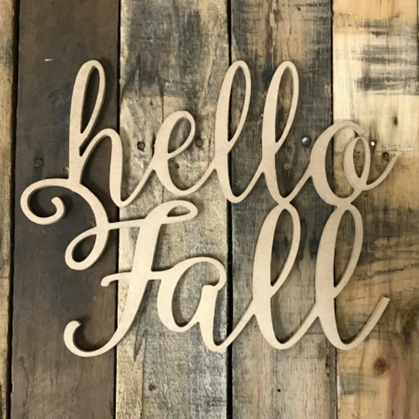 Hello Fall Unfinished Word WS