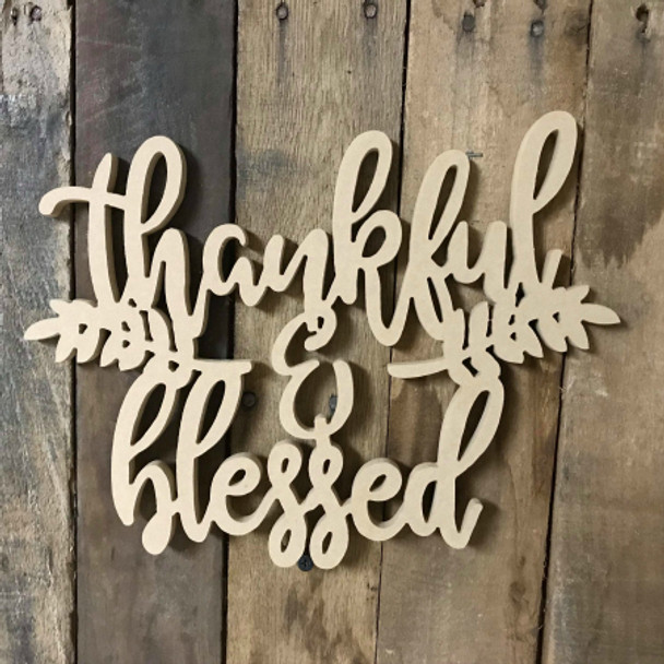 Thankful & Blessed Connected Word Phrase WS