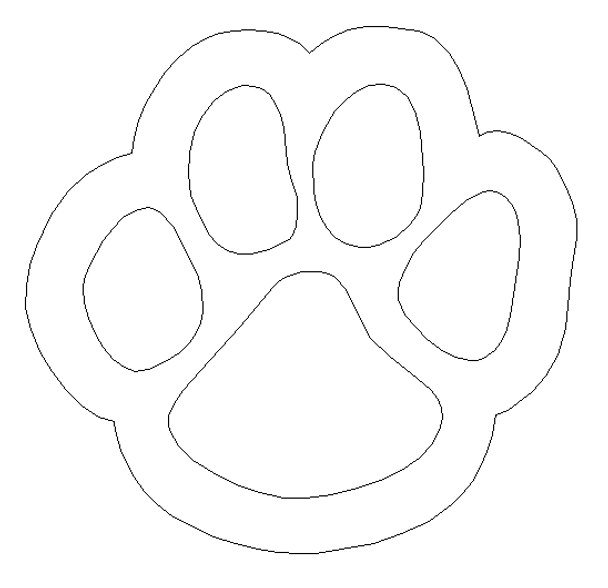 Hollow Paw Print WS