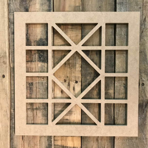 Square Cathedral Arch Window Decor, Unfinished Wooden Cutout Craft