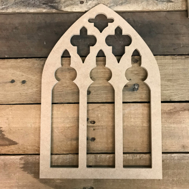 Wooden Cathedral Arch Craft Decor, Unfinished Wooden Cutout Craft