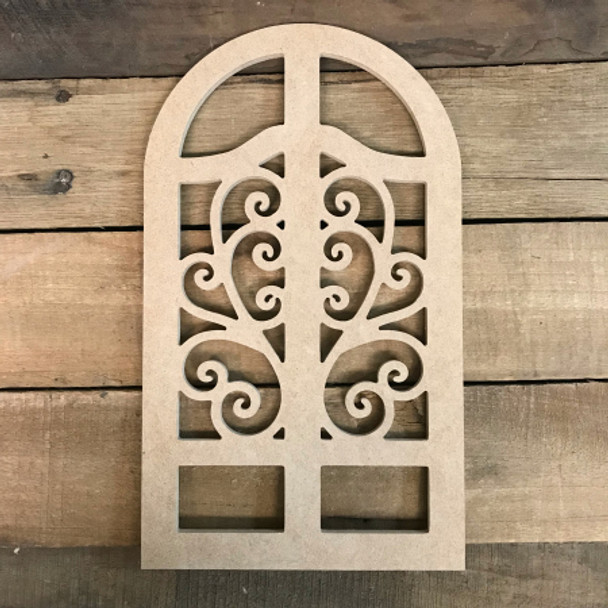 Wall Decor Wooden Cathedral Arch Craft Decor,  Wooden Cutout Craft