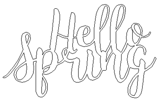 Hello Spring Connected Word