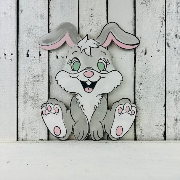 Paint by Line, Sitting Bunny DIY, Unfinished Wood Shape