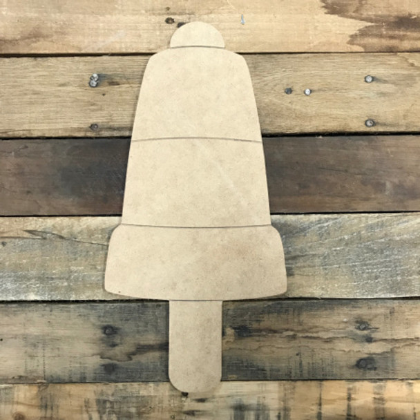 Paint by Line, Popsicle 2, Unfinished Wooden Cutout Craft