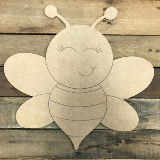 Paint by Line, Bumble Bee, Unfinished Wooden Cutout Craft