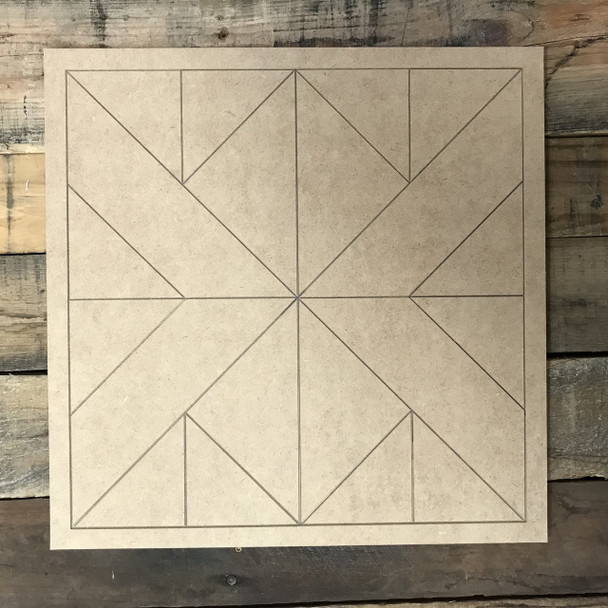 Paint by Line WS, Quilt Boho Pattern 7, Unfinished Wood Shape WS