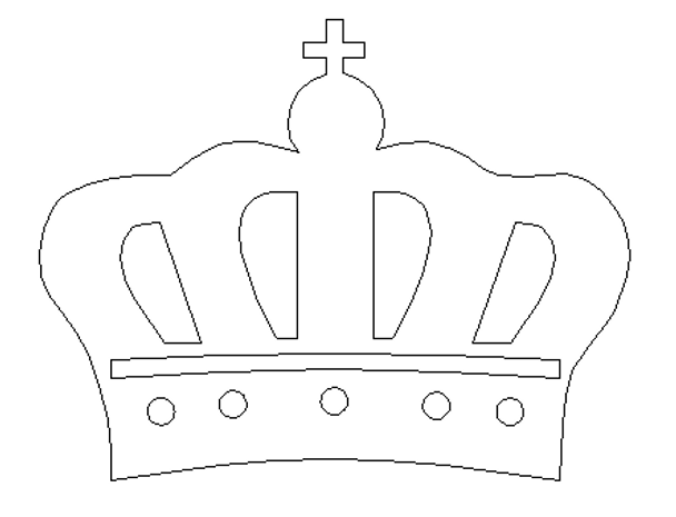 Crown, Unfinished Cutout, Craft Wood Shape