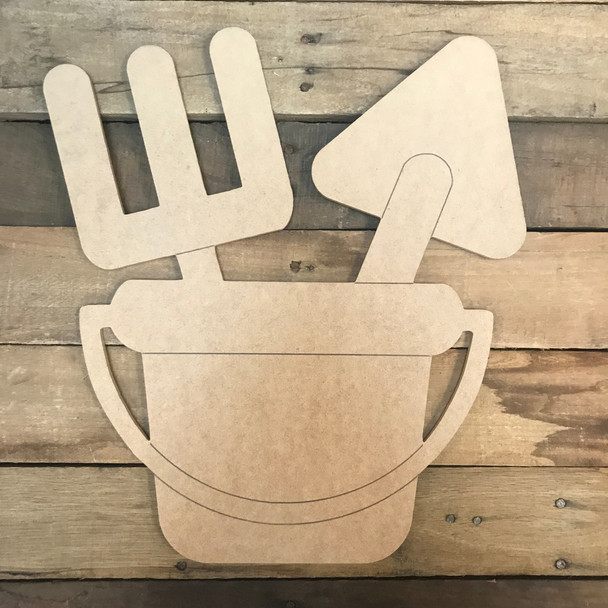 Sand bucket, Unfinished Wooden Craft, Paint by Line