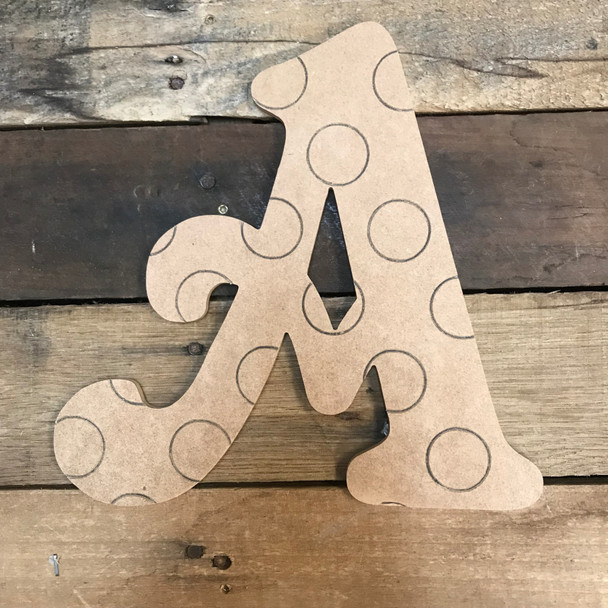 Wooden Polka Dot Beltorian Letters, Paint by Line Craft