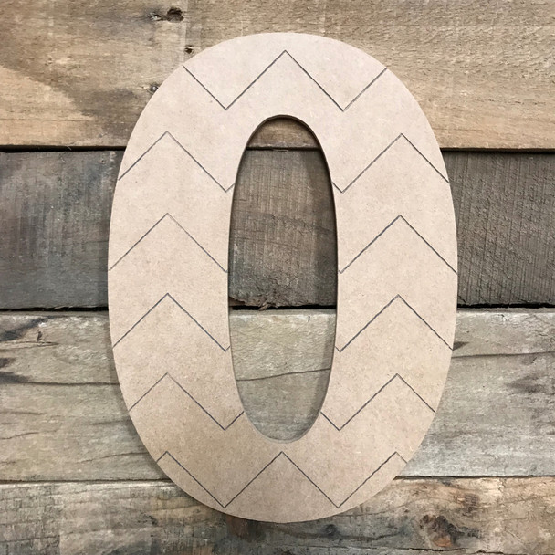 Wooden Beltorian Chevron Numbers, Paint by Line Craft