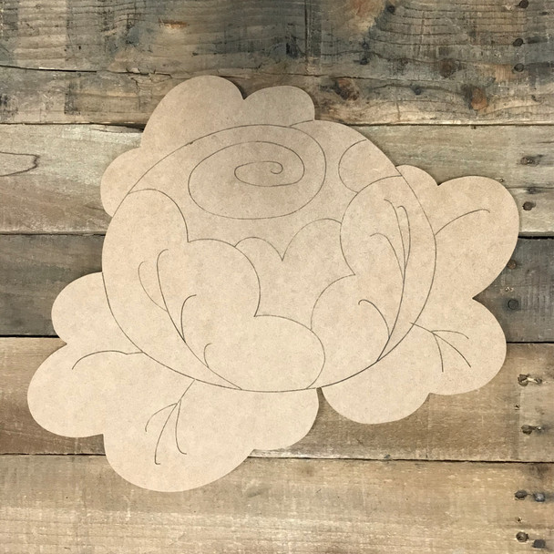 Cabbage Wood Cutout, Unfinished Craft, Paint by Line